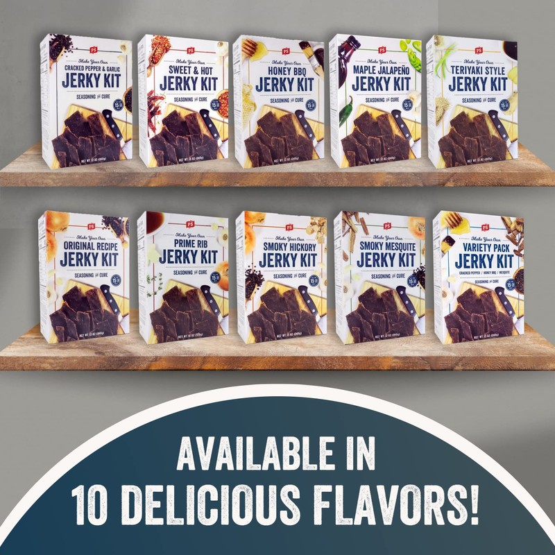 PS Seasoning Jerky Seasoning and Cure Kit (Variety Pack) -