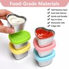 BooMetCheer 4 Pcs Heart-Shaped Salad Dressing Container to go, 2.1