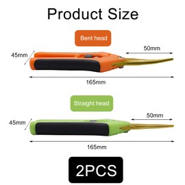 Garden Shears, Harvesting Shears (2 Pieces), Locking Handle Trimming Scissors, Cutting Scissors with Stainless Steel Blade, for Branches, Flowers, Roses, Fruits, Orange + Green