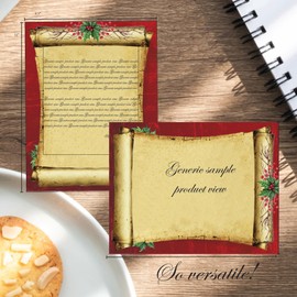 Christmas Scroll Holiday Letterhead Laser & Inkjet Printer Paper (100 Sheets)