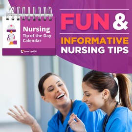 Nursing Tip of The Day - Nurse Gifts for Women, Men - Desk Calendar - RN Gifts for Nurses - Nursing School Essentials - RN, Nurse Practitioner, Labor & Delivery, Student or Graduate - 2024