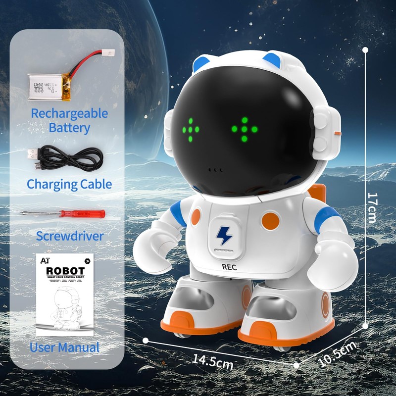 KaeKid Astronaut Robots for Kids, Interactive Smart Robotic with Touch