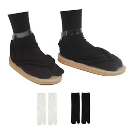 Anime Unisex Cosplay Clog Shoes Japanese Cosplay Prop Oshitari (8.5,Black)