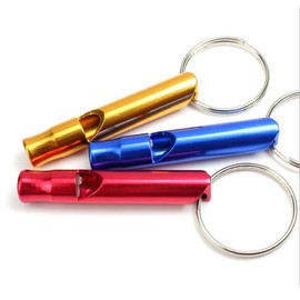 Metal Safety/Survival Whistle with Key Chain (Blue, Length 6.8CM)