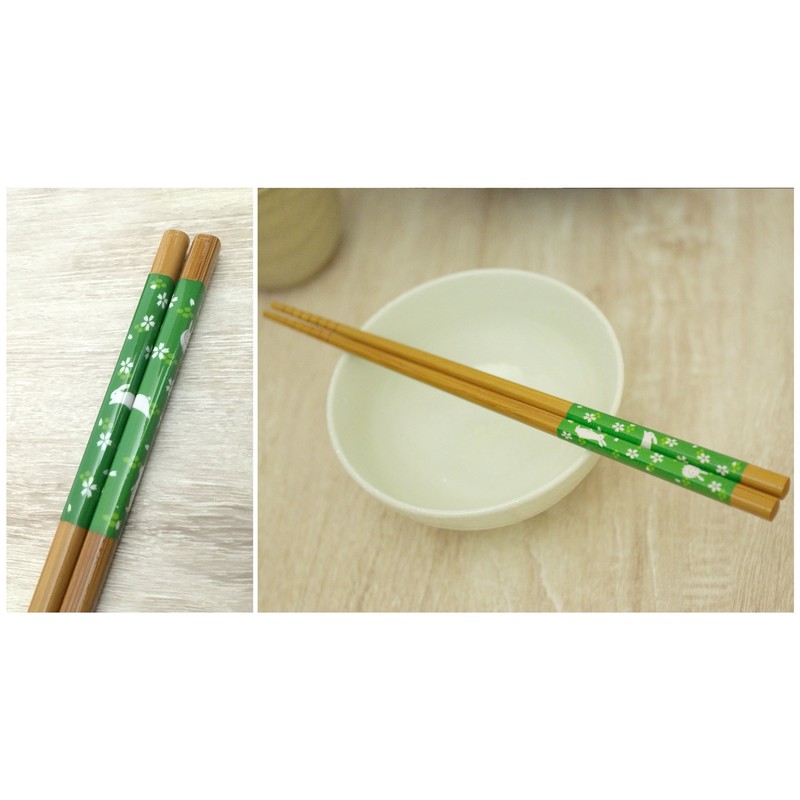 Aoba Chopsticks Dishwasher-Safe, Natural Wood, Susu Bamboo, Wild Rabbit, 5