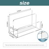 Sezanrpt Acrylic File Holder 2 Compartment, Clear Desk File Organizer,