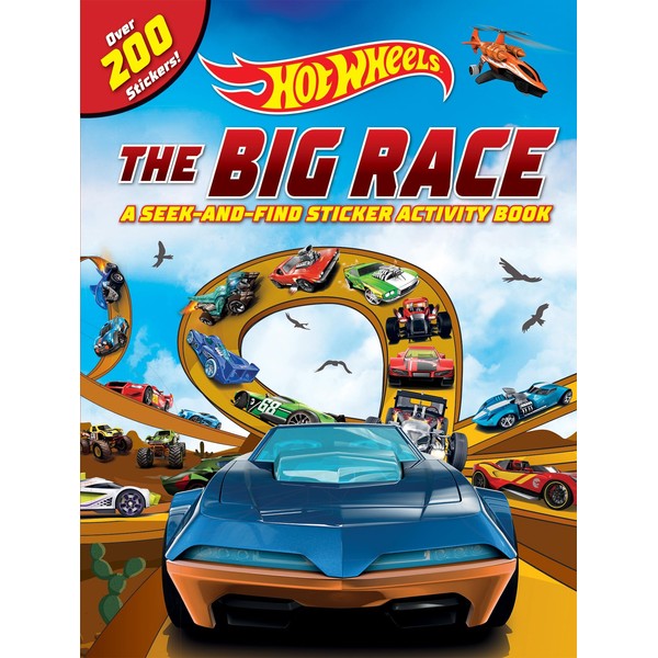 The Big Race: A Seek-and-Find Sticker Activity Book (Mattel: Hot