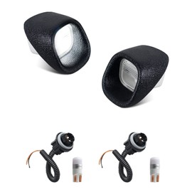 HERCOO Lámpara de placa de matrícula, enchufe de lente, arnés de alambre, luces LED, conjunto de bombillas compatibles con Chevy Blazer S10 GMC Jimmy Sonoma Oldsmobile Bravada 1998-2005 Pickup Truck