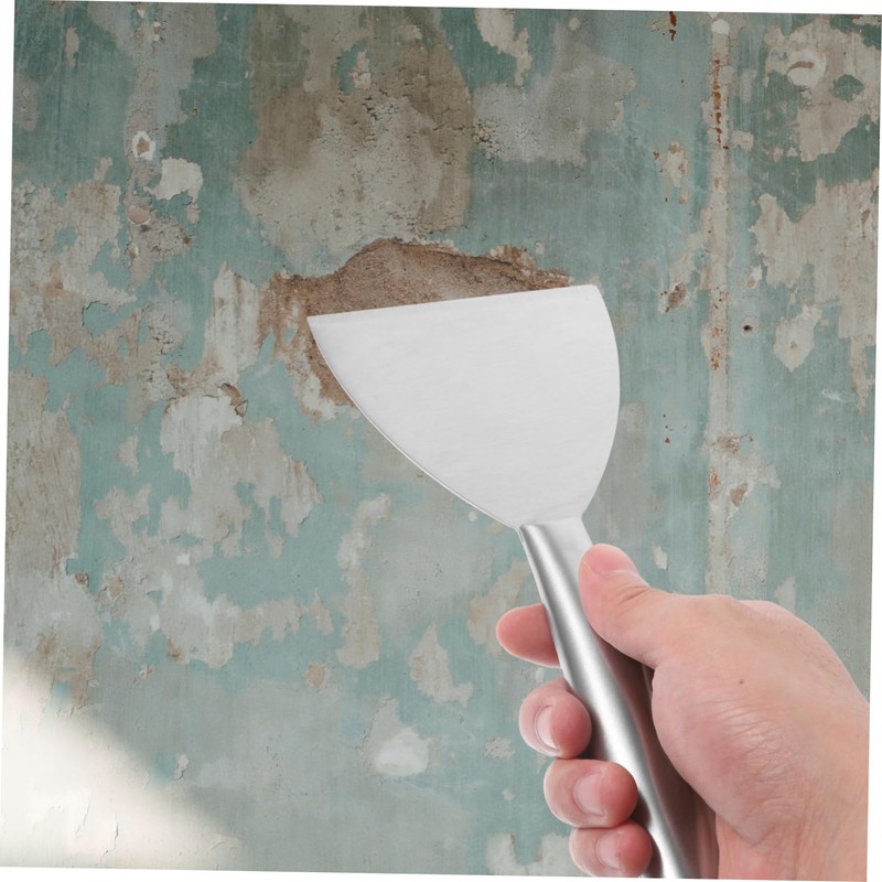 IWOWHERO Stainless Steel Paint Scraper Tool Ergonomic Putty Spatula for