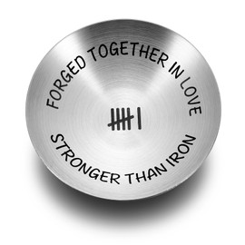 ZZP 6 Year Anniversary Iron Gifts, Boyfriend Fathers Day Ideas, Iron Gifts for 6th Anniversary for Women Men, Wedding Jewelry Tray Ring Dish for Wife Husband, Engagement Gift for Couples