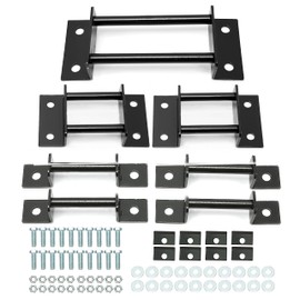 Kojem 3rd Row Seat Brackets Compatible with 2000-2014 Tahoe GMC Yukon Style Split 3rd-Row Seats with Strikers and Bolts Black Steel