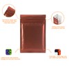 Flat Resealable Mylar Zipper Seal Lock Matte Brown with Translucent
