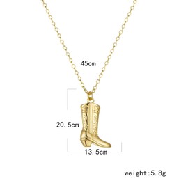 CANYEN® Cowboy Boot Necklace, Western Jewelry for Women, Cowgirl Jewelry for Women, Western Accessories for Women, Cowgirl Accessories for Women, Minimalist Country Necklaces for Women, Cool Gifts for Women in Their 20s (Gold Boots)
