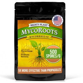 Organic Root Enhancer Ultra-Concentrated Mycorrhizal Fungi MycoRoots – 500 Spores/Gram for Optimal Plant Growth & Health | Boost Soil Nutrient Absorption (5, Ounces)