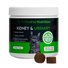 ActiveFur Nutrition Kidney & Urinary Chews for Cats - 135 Chicken Flavoured Soft Chews