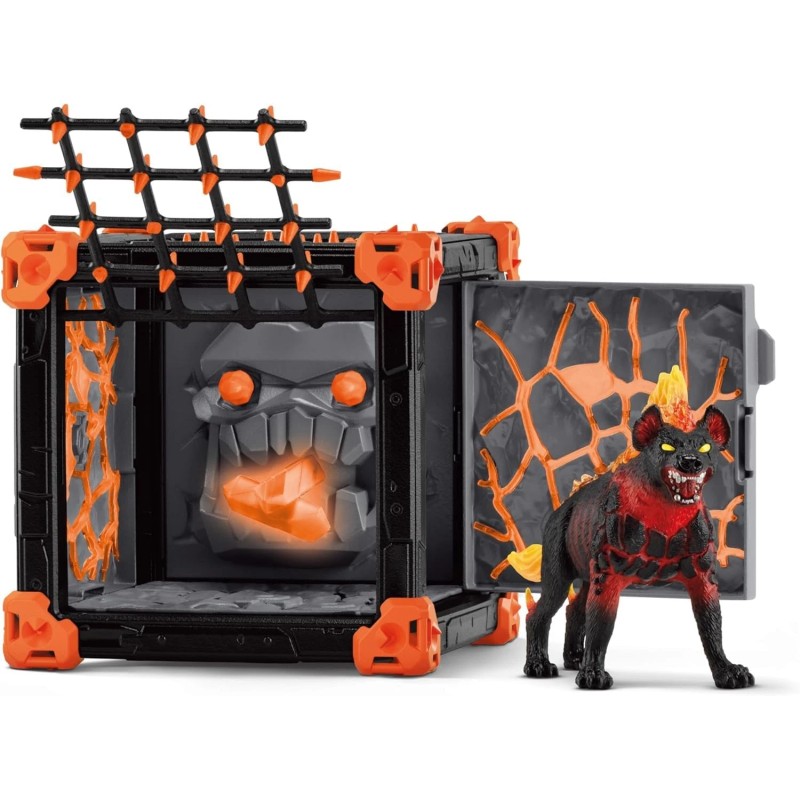 Schleich 27 Piece Lava Battle Cave Toy Figure Playset For