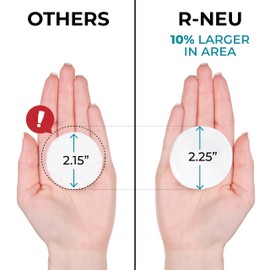 R-Neu Premium [Turkish] Cotton Rounds, 800 Count, Stitched, Waffle Textured, 100% Natural, Hypoallergenic Makeup Remover, Cotton Rounds for Face