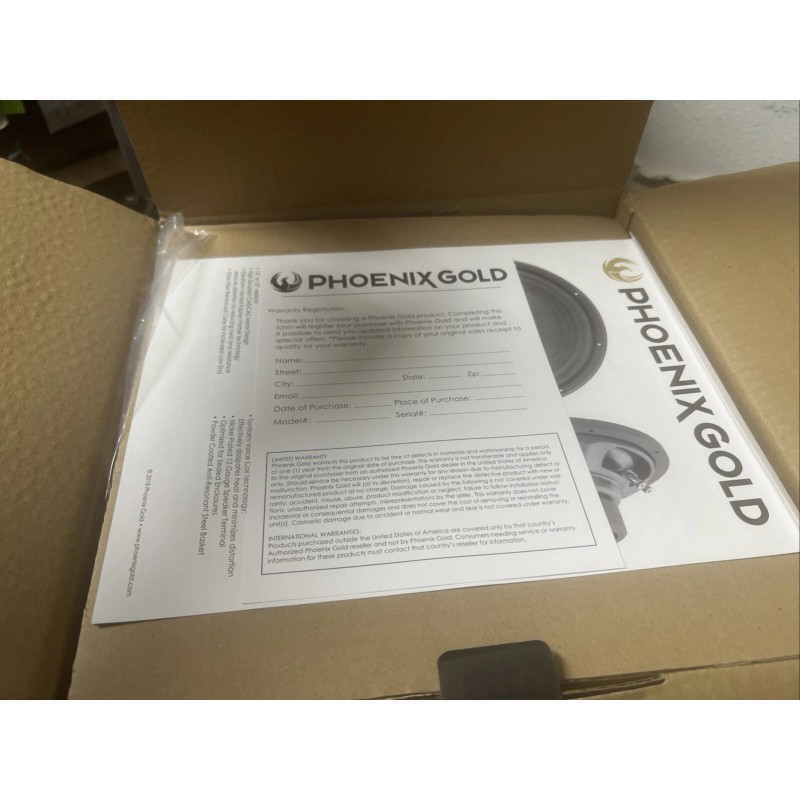 PHOENIX GOLD 10" dual 2 Ohm slimline subwoofer