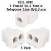 AIMIJIA 3Female Telephone Splitter Adapter Cable,Telephone Landline Cable Connector and