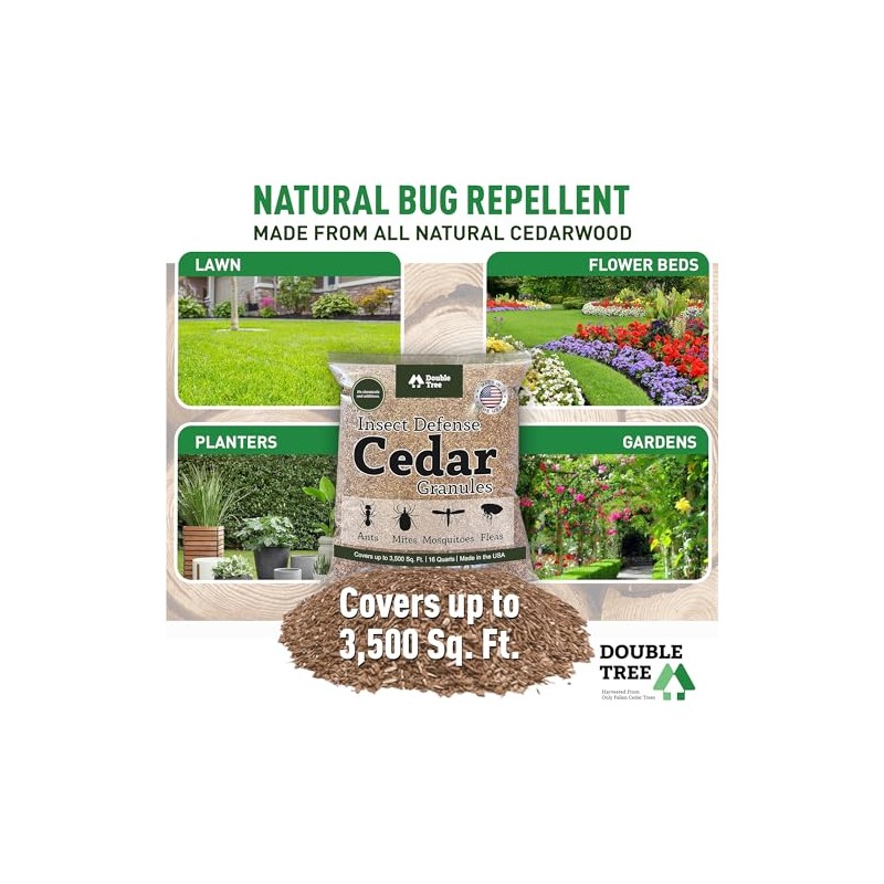 Double Tree Home and Garden Cedar Granules | Repels Fleas,