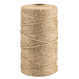 KINGLAKE Natural Jute Twine String 656 Feet 2mm Twine for Crafts Gift Wrapping Christmas Packing String for Arts Decoration, Wedding, Gardening