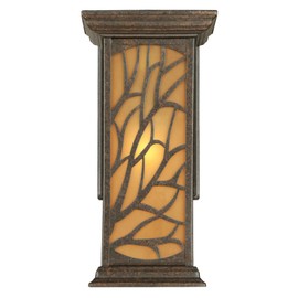 Westinghouse Lighting 6315000 Glenwillow One-Light Outdoor Wall Lantern, Victorian Finish Frosted, Bronze with Amber Glass