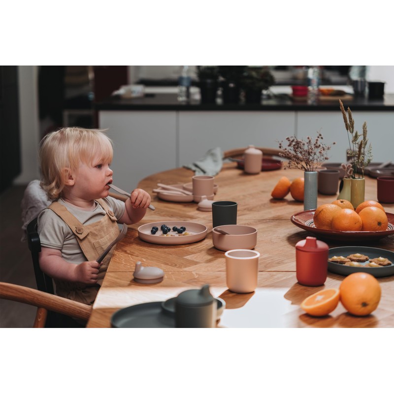 DANTOY - Tiny Biobased Plate Set - Nude & Ruby