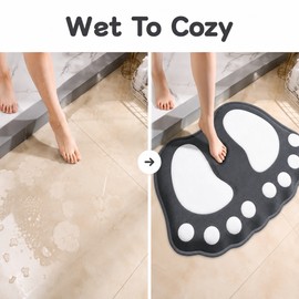 Cartoon Flannel Bathroom Mat – Soft Absorbent Non-Slip Floor Mat for Bathroom and Home