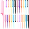 Yaomiao 24 Pcs Rat Tail Combs for Woman Parting Combs