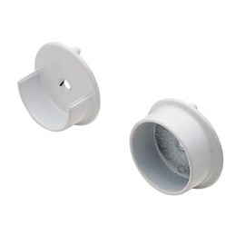 Synergy Collection Wardrobe Tube Support, 1 Pair for 1 5/16" Diameter Closet Rod (Zinc, White)