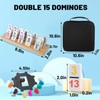 Demteric Mexican Train Dominoes Double 15 with 8 Wooden Holders