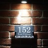 Badgemaster Modern Anthracite House Number Sign Plaque Stainless Steel Standoffs