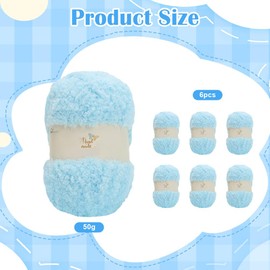 RANJIMA Baby Häkelgarn, 300g(6×50g) Wolle zum Häkeln, Super Weiche 100% Acryl Garn für Anfänger und Kinder, Antipilling Milch-Baumwolle zum Stricken für Decken, Schals, Taschen, Puppen