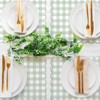 Gandeer 60 Pcs Sage Green Gingham Party Supplies Gift Disposable