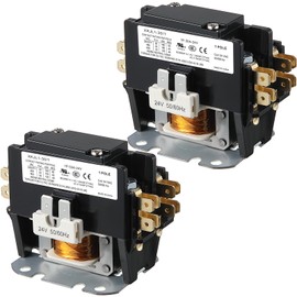Dreyoo Carrier HVAC Motor Contactor, 24V 30 A Coil 1 Pole Replacement Relays Compatible with C230B, Air Conditioner, Heat Pump, Refrigeration Systems (2 Pack)