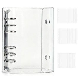 JUNXINHENGFA Seal Pad, Transparent, A6, Includes 20 Refills, Girls, Clear Binder, Removable, Seal Storage, For DIY Use, Waterproof, Fashionable (Transparent)