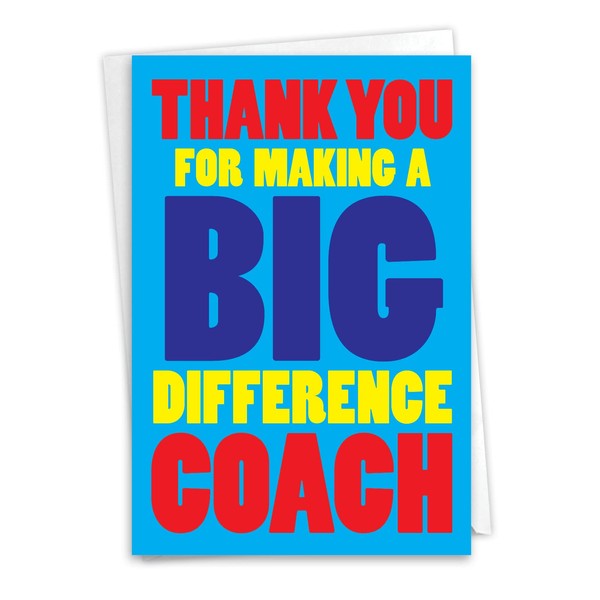NobleWorks - 1 Thank You Greeting Card (Team, Sport) with