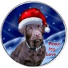 CafePress Labrador Retriever Christmas Magnet 2.25" Round Magnet, Refrigerator Magnet