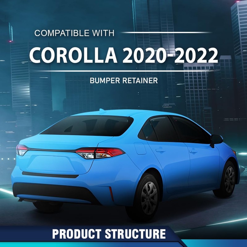 PIT66 Rear Bumper Retainer Driver Side Compatible with Toyota Corolla
