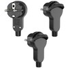Schuko Plug Flat Extra Flat Earthing Contact Angle Plug with