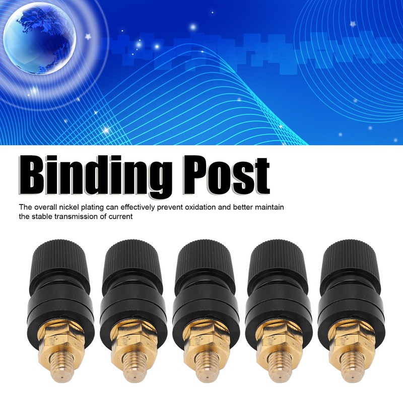 5Pcs Brass Binding Post Nickel Plated Inverter Terminal for Electronic
