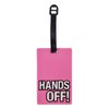Hands Off Pink Novelty Luggage Suitcase ID Address Travel Tag