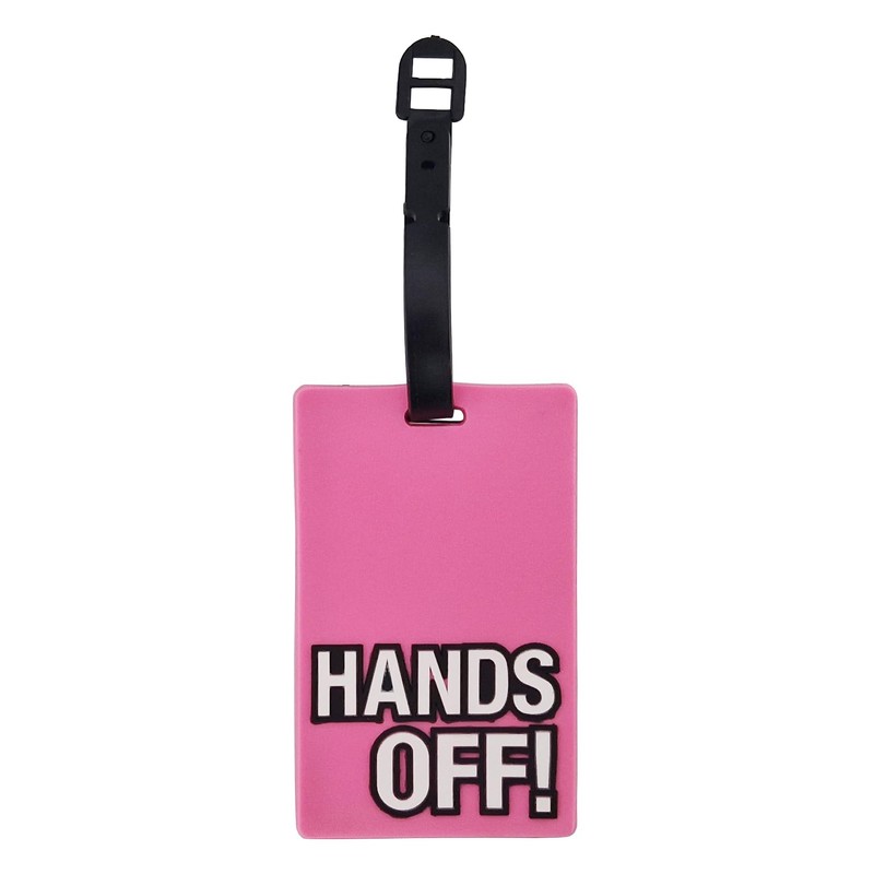 Hands Off Pink Novelty Luggage Suitcase ID Address Travel Tag