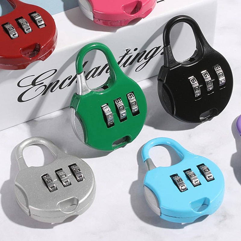4 Pack Combination Locks Luggage Locks Padlock 3 Digit Combination
