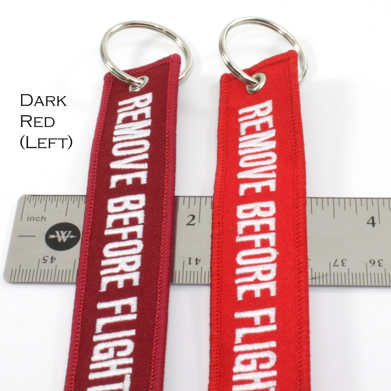 Remove Before Flight DARK RED Key Chain Aviation ATV Motorcycle