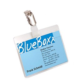 Durable Visitor Name Badge 60 x 90mm Transparent | Pack of 5 Badges | Perfect For Events and Visitor Management