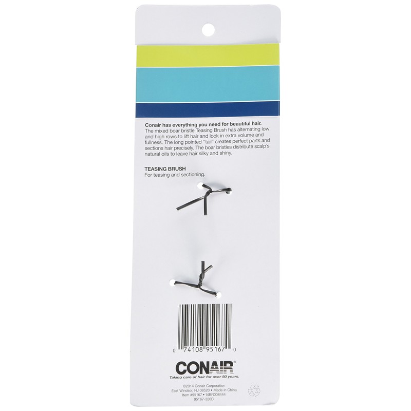 Conair Conair Slim Teasing Hair Brush, Mixed Boar Bristle