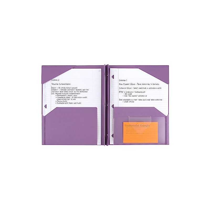 Five Star Carpeta Plástica Con Solapas Y Bolsillo Tamaño Carta