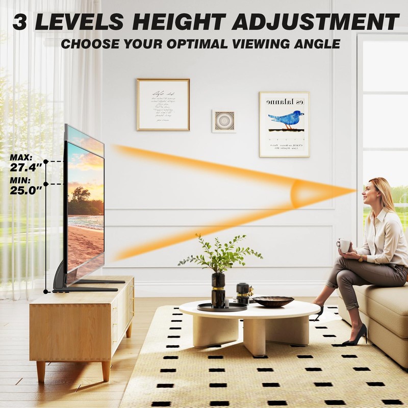5Rcom TV Stand Mount, Universal TV Stand Tabletop for 22