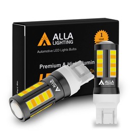 Alla Lighting Newest 7442NA 7444NA 7443 Switchback LED Bulbs, Dual-Color Amber Yellow Turn Signal Lights & Xenon White Parking Light/DRL 7444NAK 7443A 7443NA